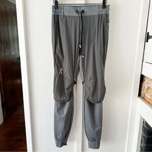 ON grey cold weather running pants